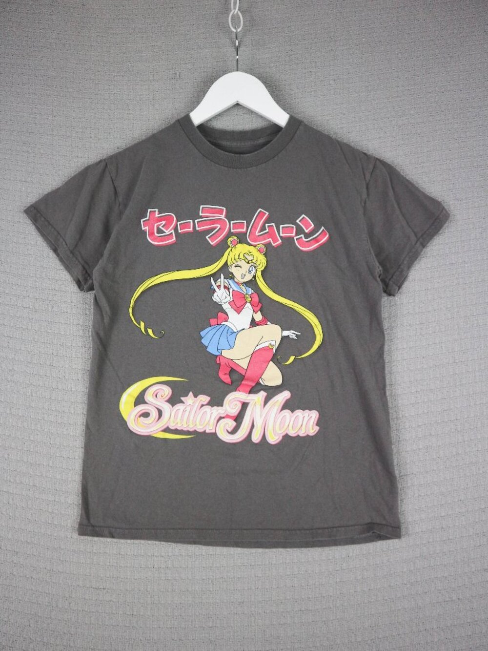 Sailor Moon Anime Japanese Tee Grey Womens Small